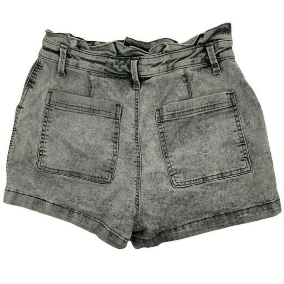 Universal Thread Short Women's Size 8 High Rise Acid Wash Paper Bag Waist Denim - Picture 4 of 7